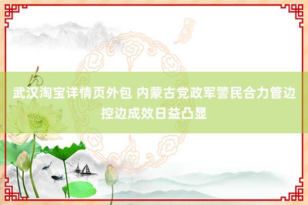 武汉淘宝详情页外包 内蒙古党政军警民合力管边控边成效日益凸显